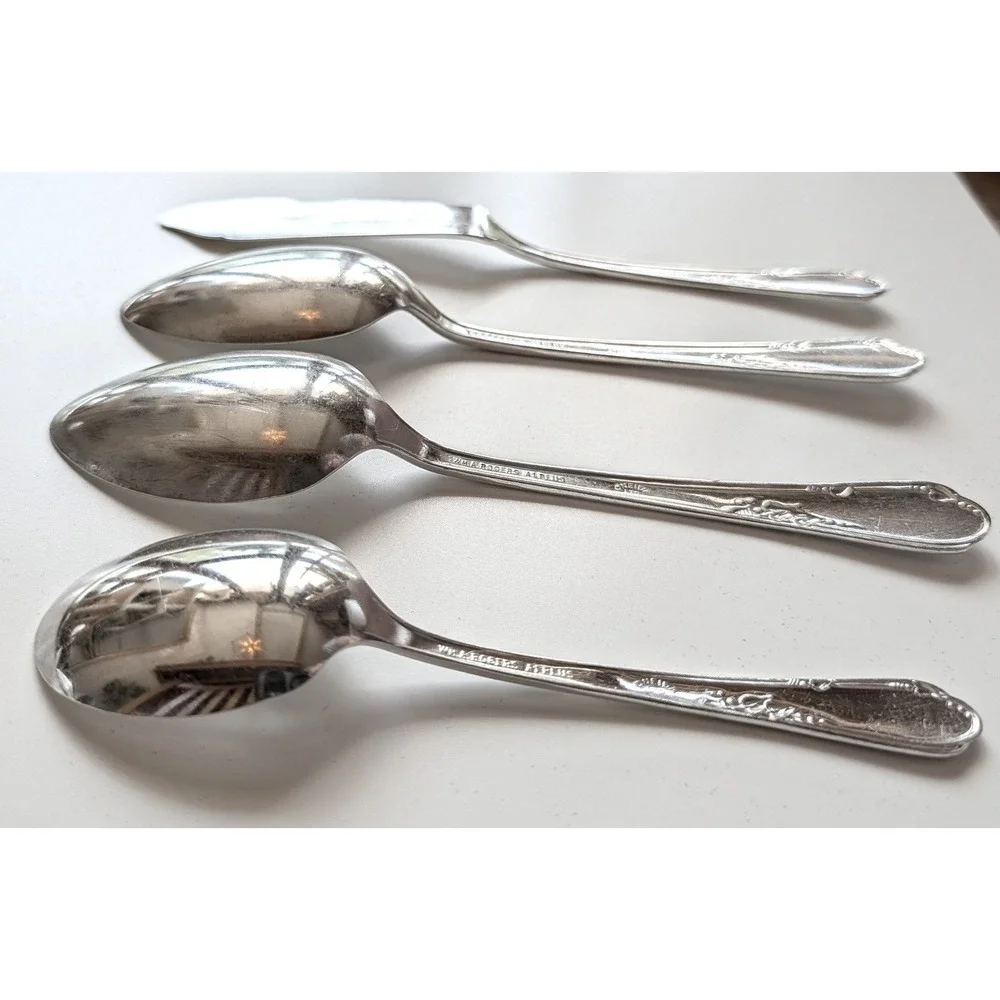 Wm A Rogers A1 Plus Oneida Silverplate Flatware‎ Set 4pc Serving Set